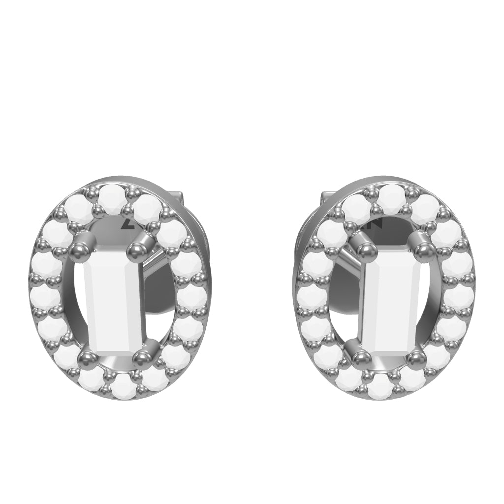 0.29 ct. Baguette Diamant Ohrringe