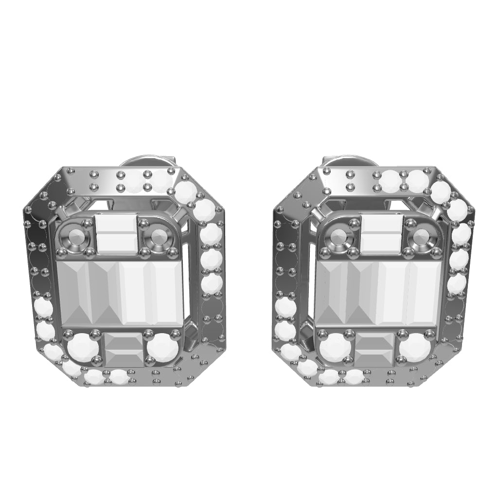 0.62 ct. Baguette Diamant Ohrringe