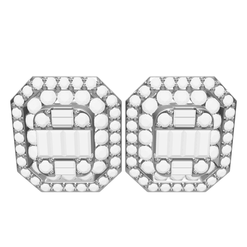 1.63 ct. Saphir Baguette Ohrringe