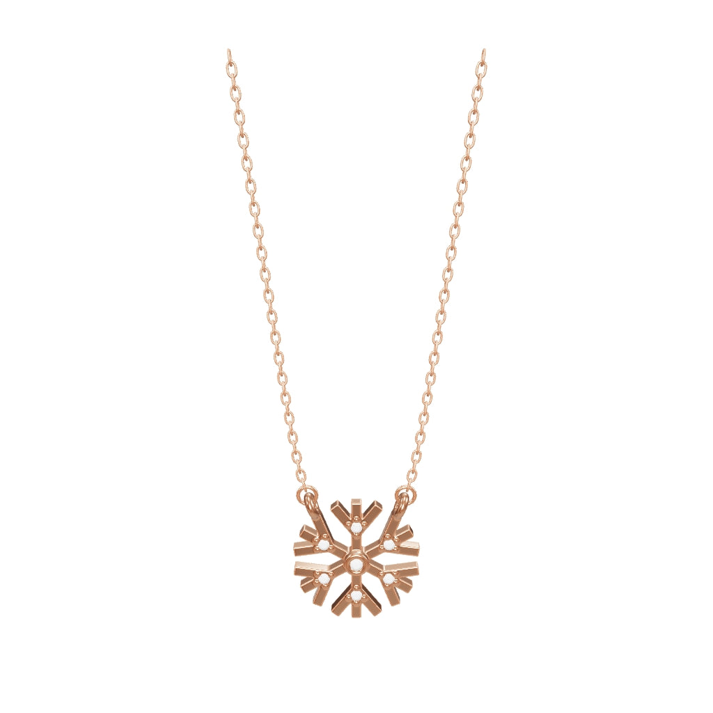 0.04 ct. Snowflake Necklace