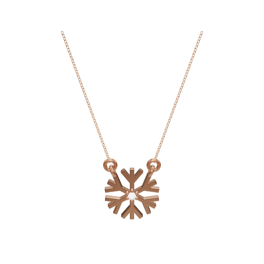 0.02 ct. Snowflake Necklace
