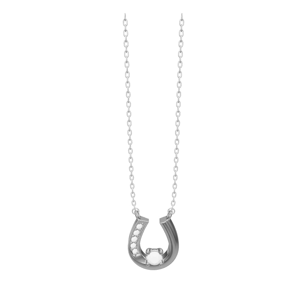 0.11 ct. Solitär Diamant Halskette
