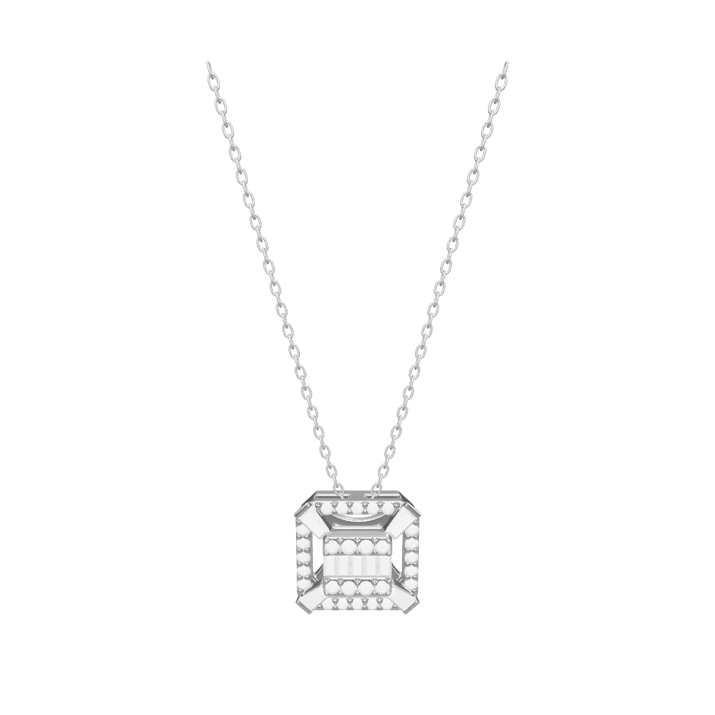 0.70 ct. Baguette Diamant Halskette