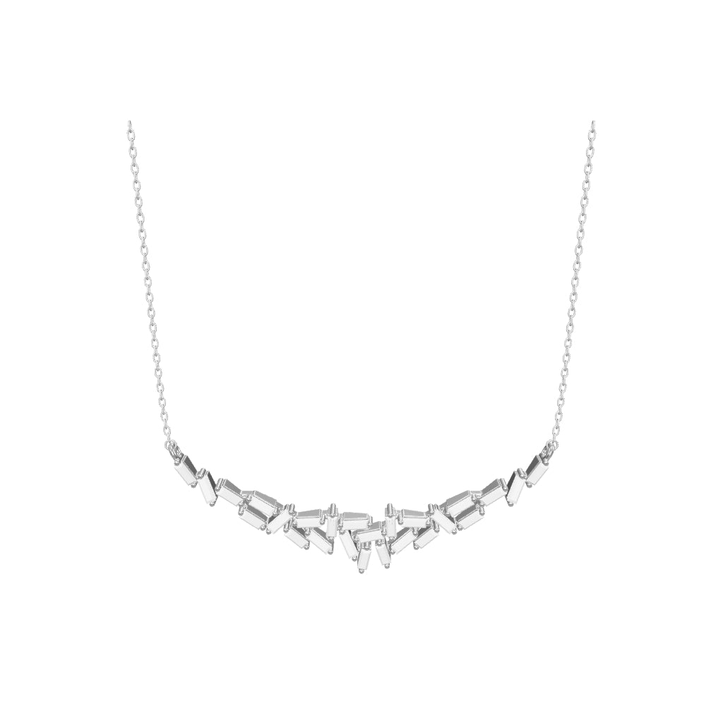 0.42 ct. Baguette Diamant Halskette