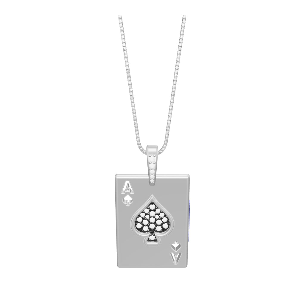 0.25 ct. Pikass Diamant Silber Halskette