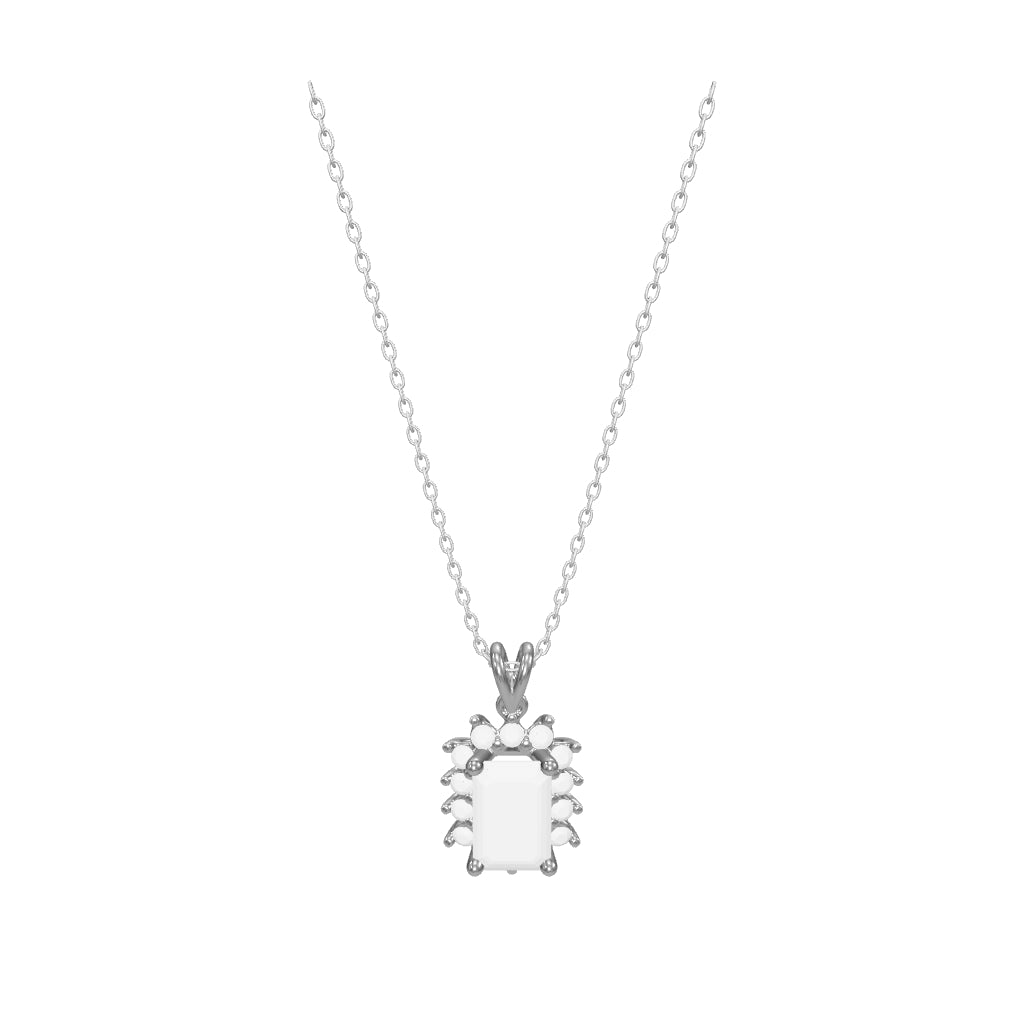 0.71 ct. Saphir Anhänger mit Halskette