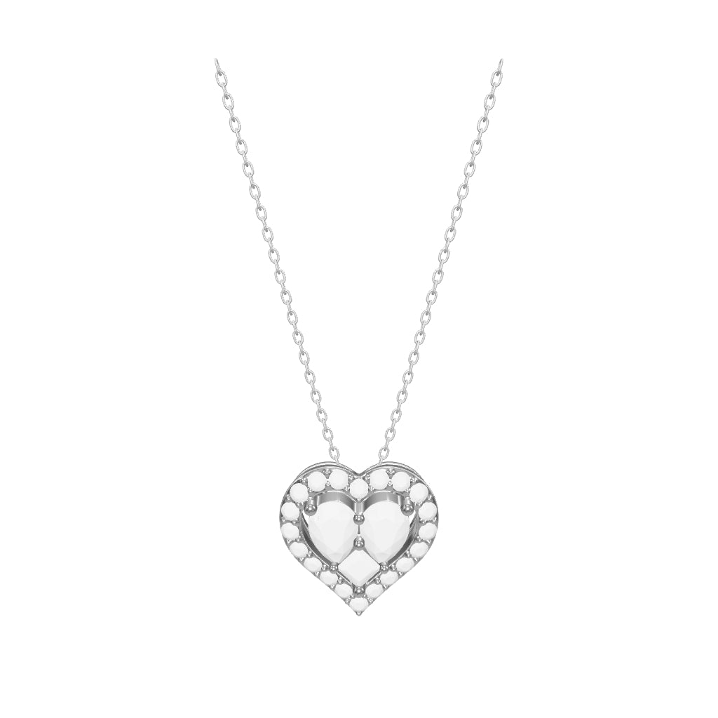 0.82 ct. Heart Diamond Necklace