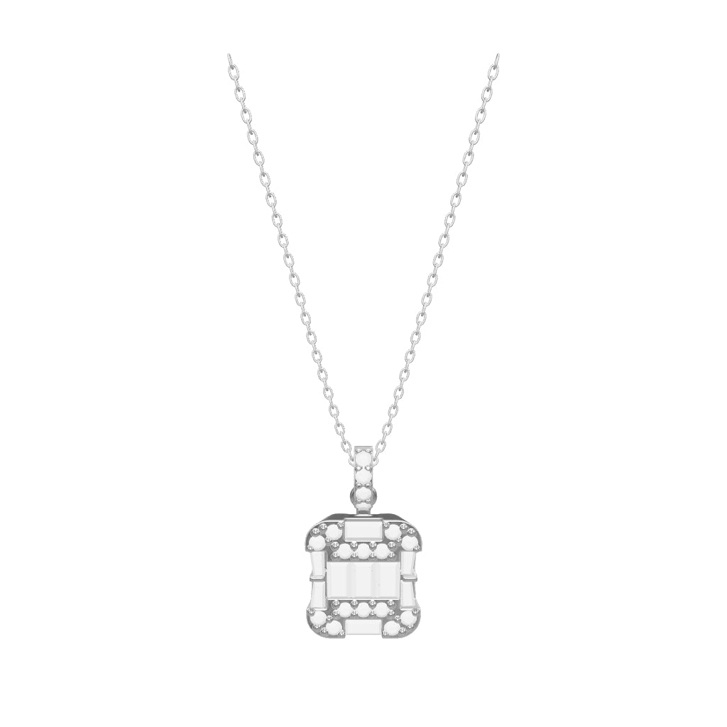 0.55 ct. Baguette Diamant Halskette