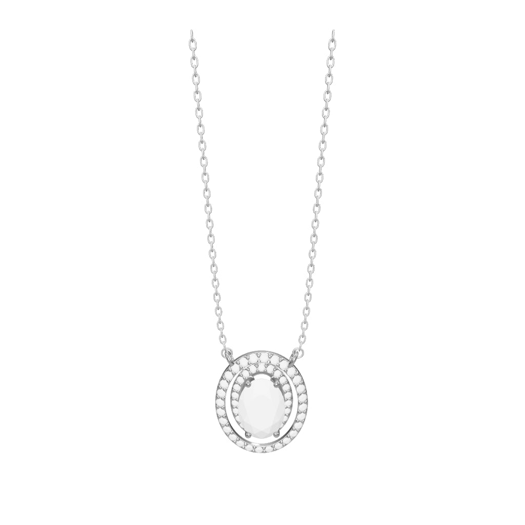 0.89 ct. Saphir Halskette