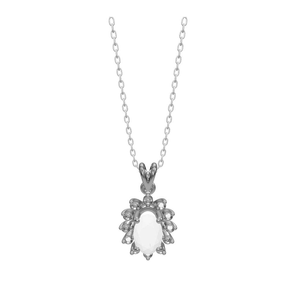 0.44 ct. Saphir Halskette