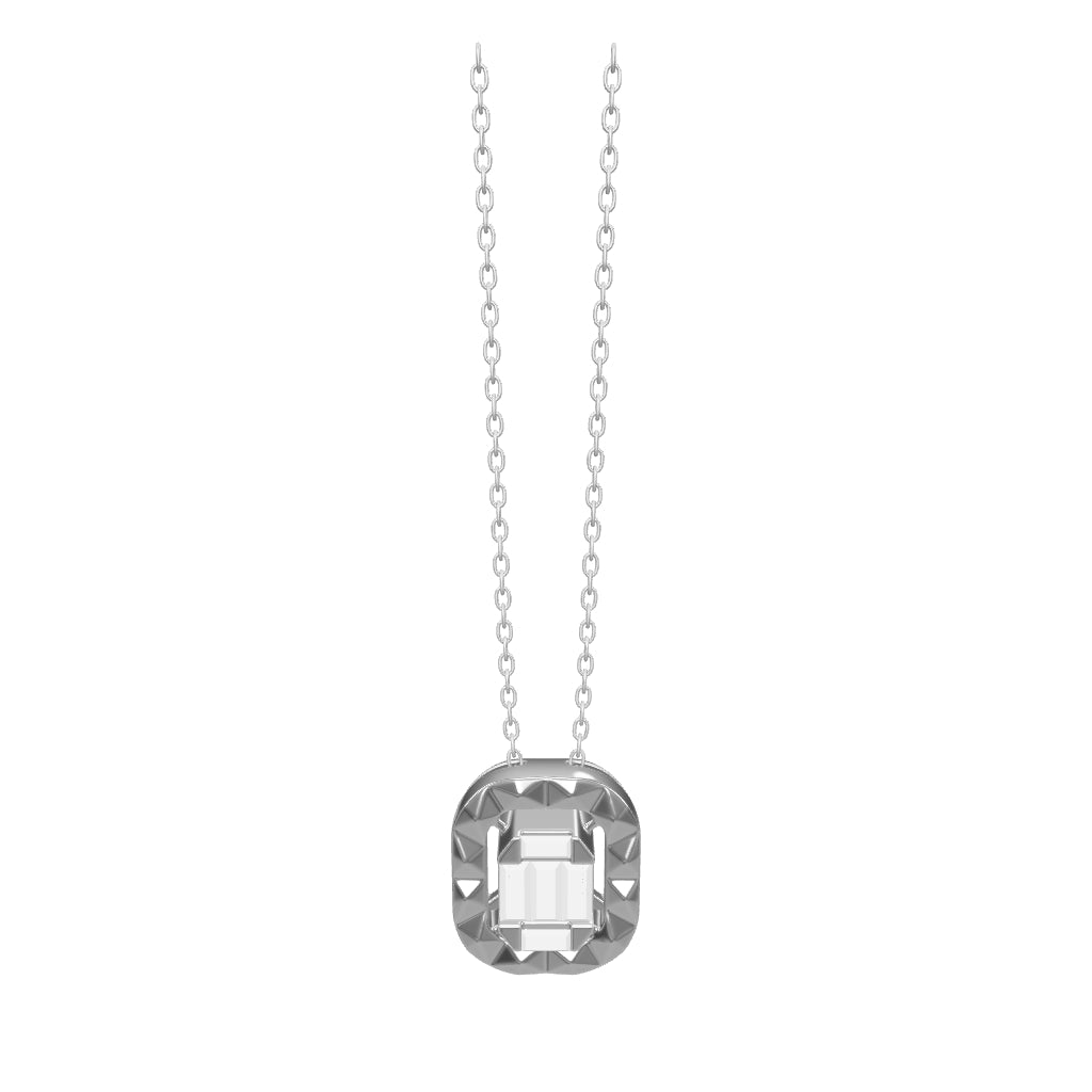 0.14 ct. Baguette Diamond Necklace