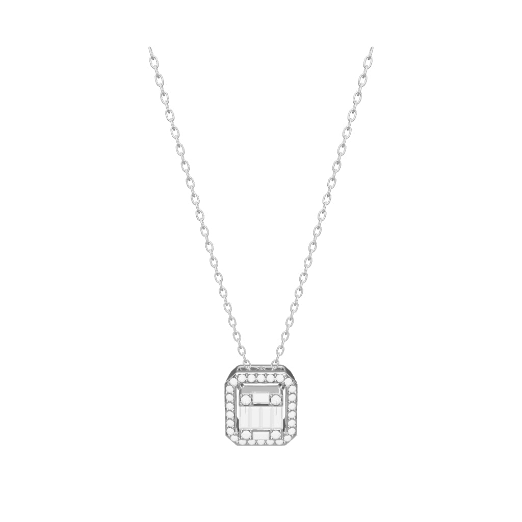 0.32 ct. Baguette Diamant Halskette