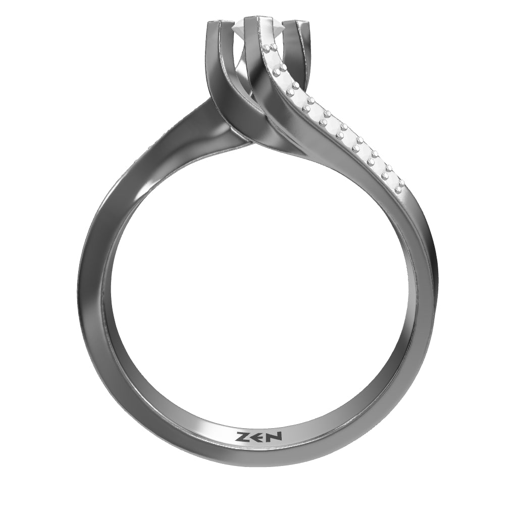 0.15 ct. Sidestone Diamond Engagement Ring