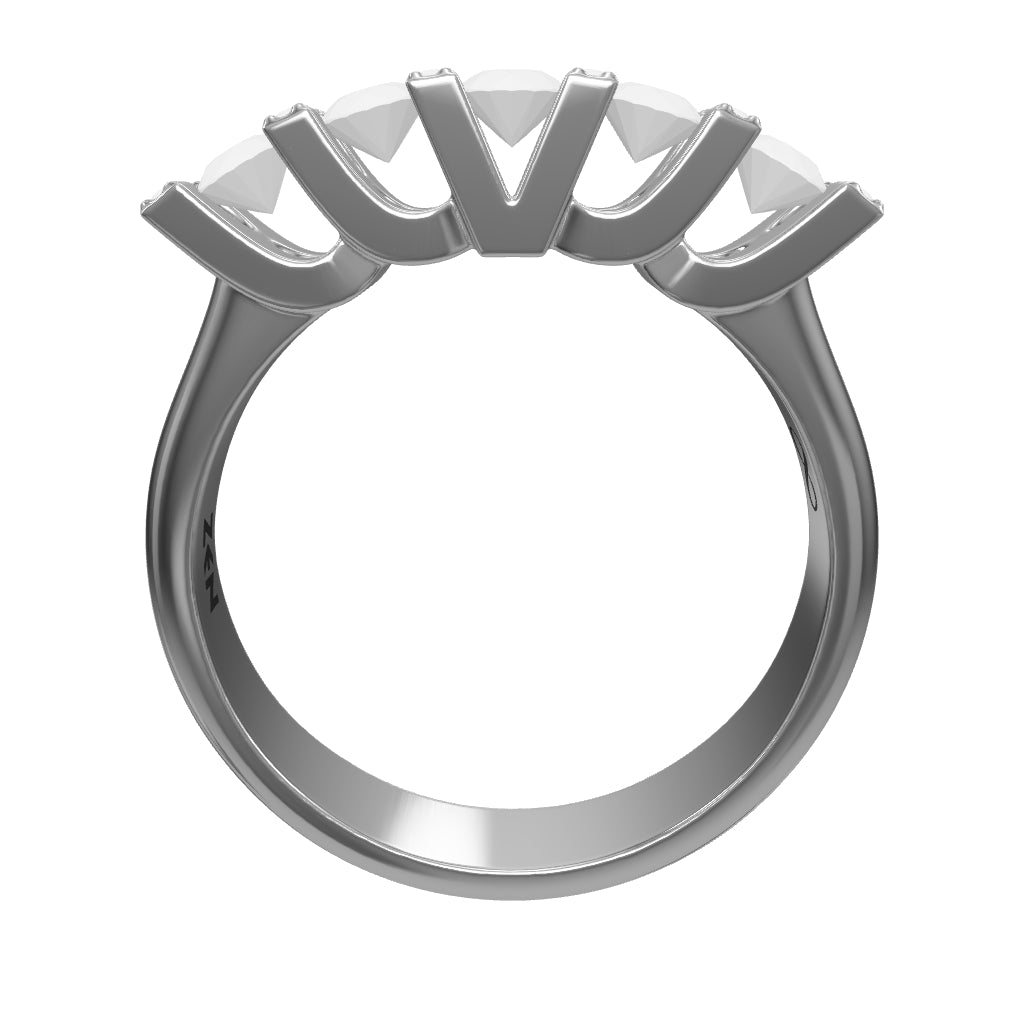 0.80 ct. Five Stone Diamond Ring