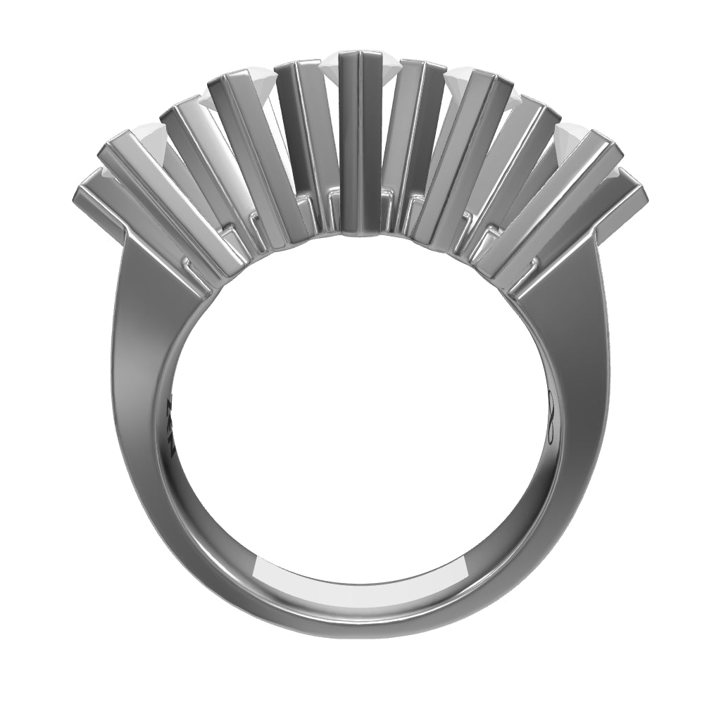 0.50 ct. Fünfstein Diamantring