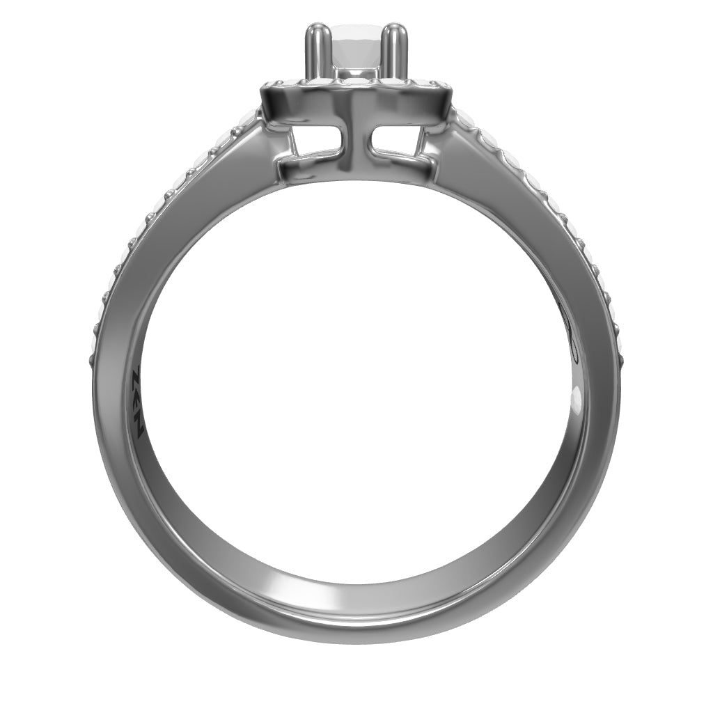 0.28 ct. Halo Diamant Verlobungsring