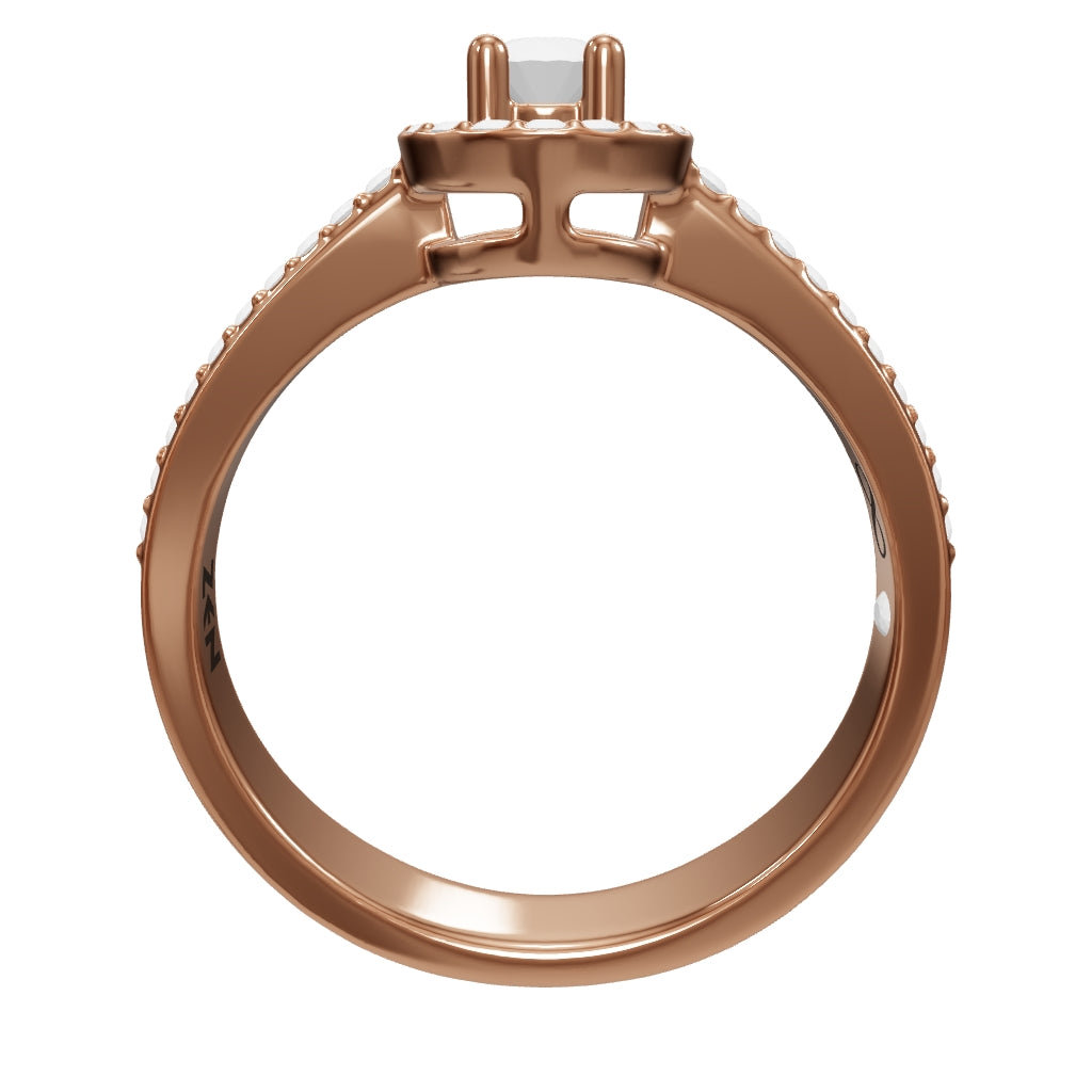 0.29 ct. Halo Diamant Verlobungsring