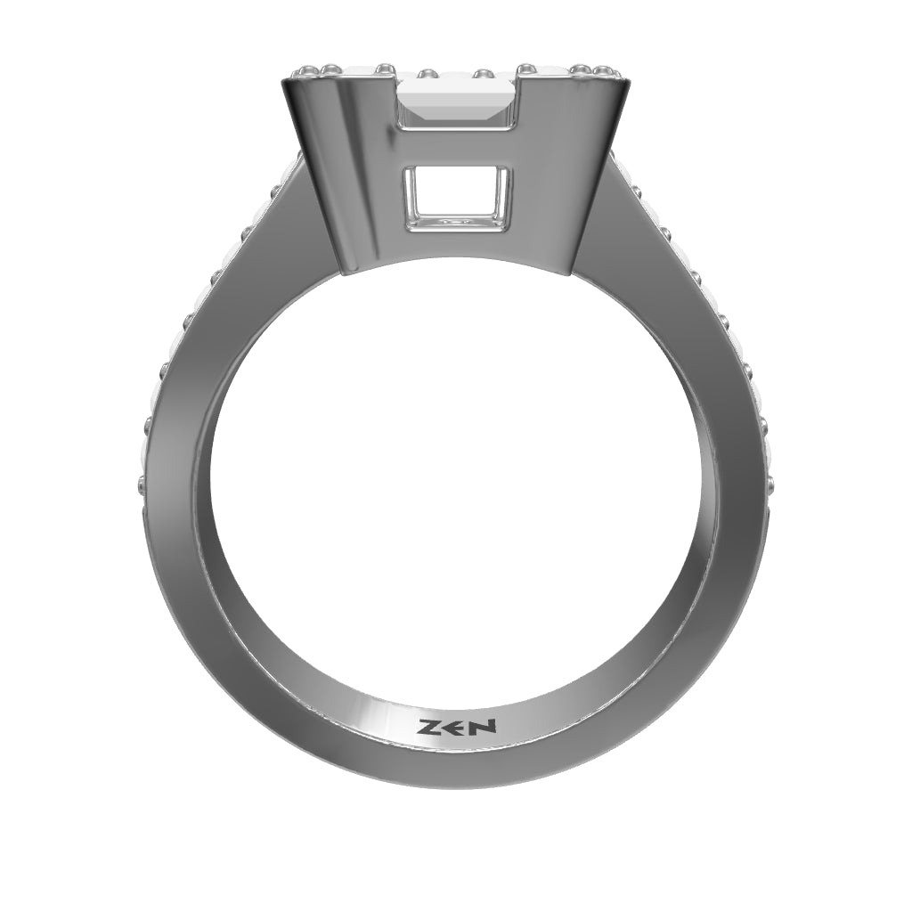 0.61 ct. Baguette Diamantring