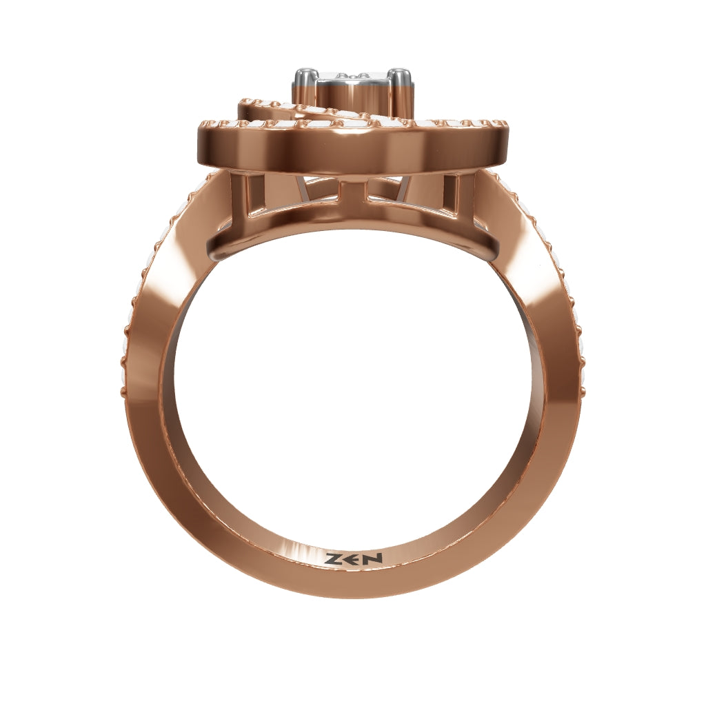 0.59 ct. Baguette Diamantring