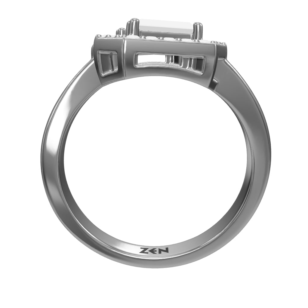 0.38 ct. Baguette Diamantring