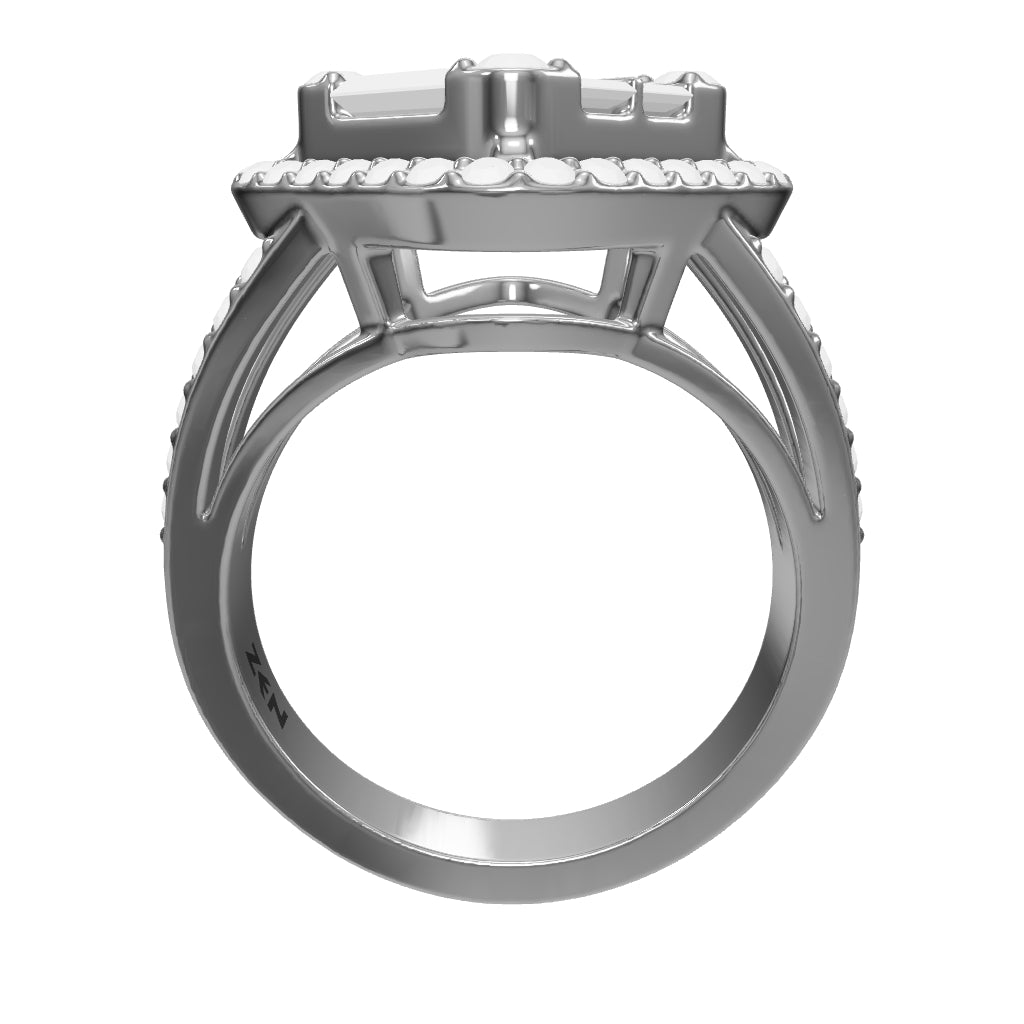 0.91 ct. Baguette Diamantring