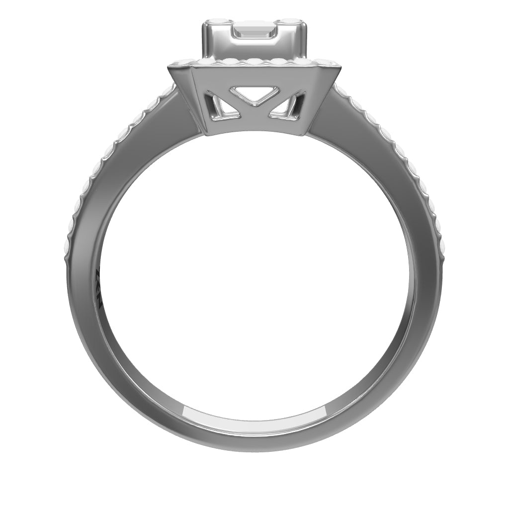 0.38 ct. Baguette Diamantring