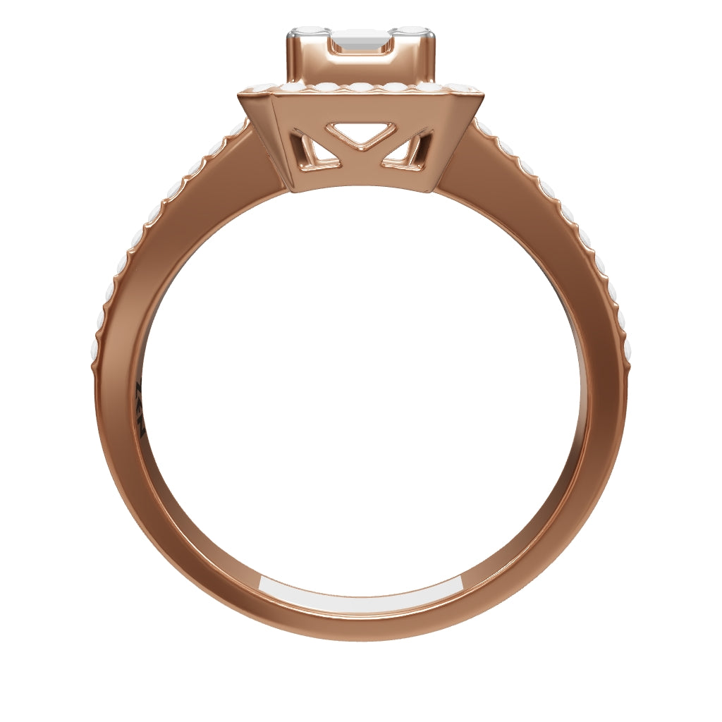 0.38 ct. Baguette Diamantring