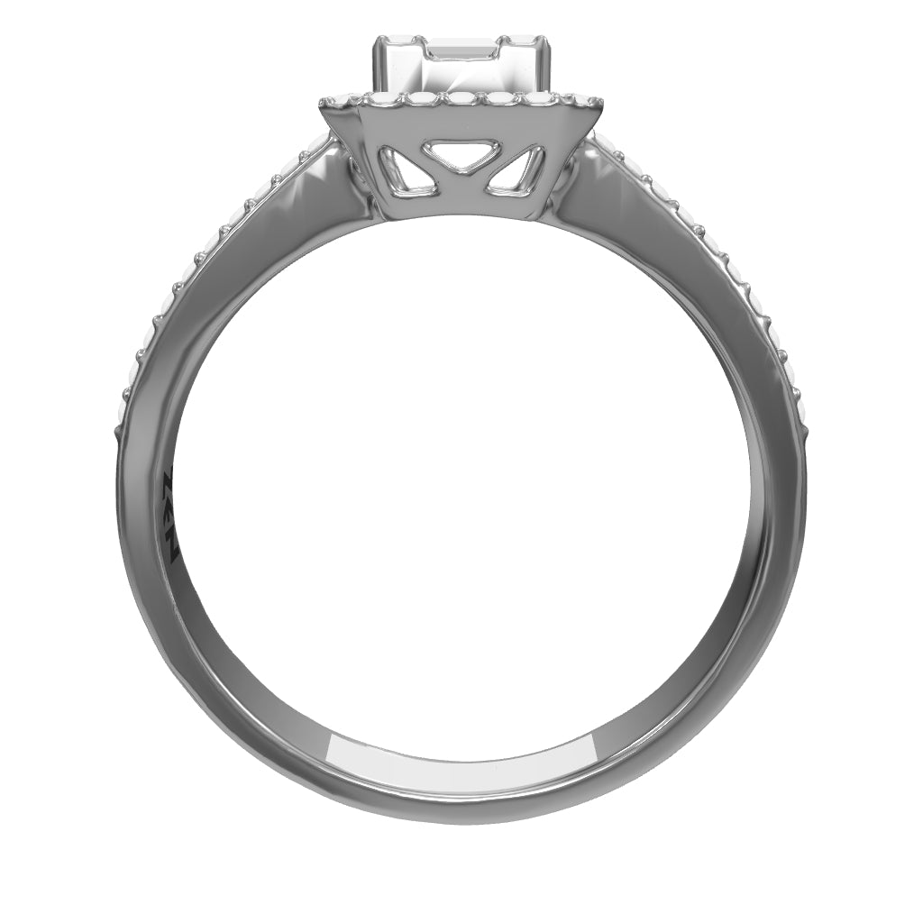 0.17 ct. Baguette Diamantring