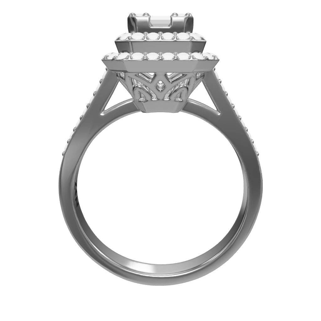0.54 ct. Baguette Diamantring