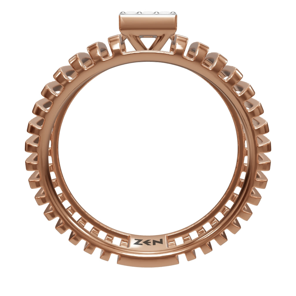 0.13 ct. Baguette Diamantring