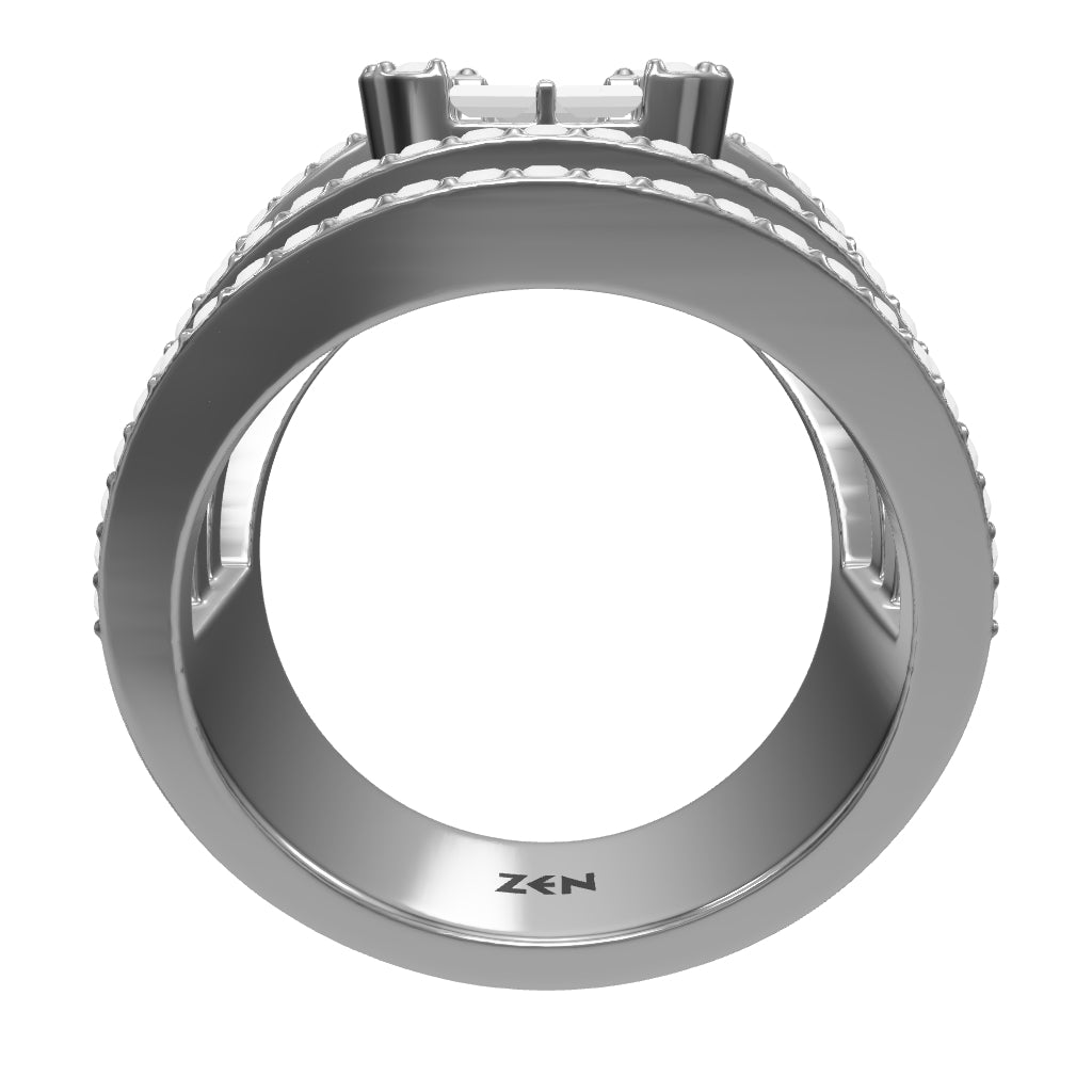 1.12 ct. Baguette Diamantring