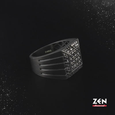 1.40 ct. Herren Silberring