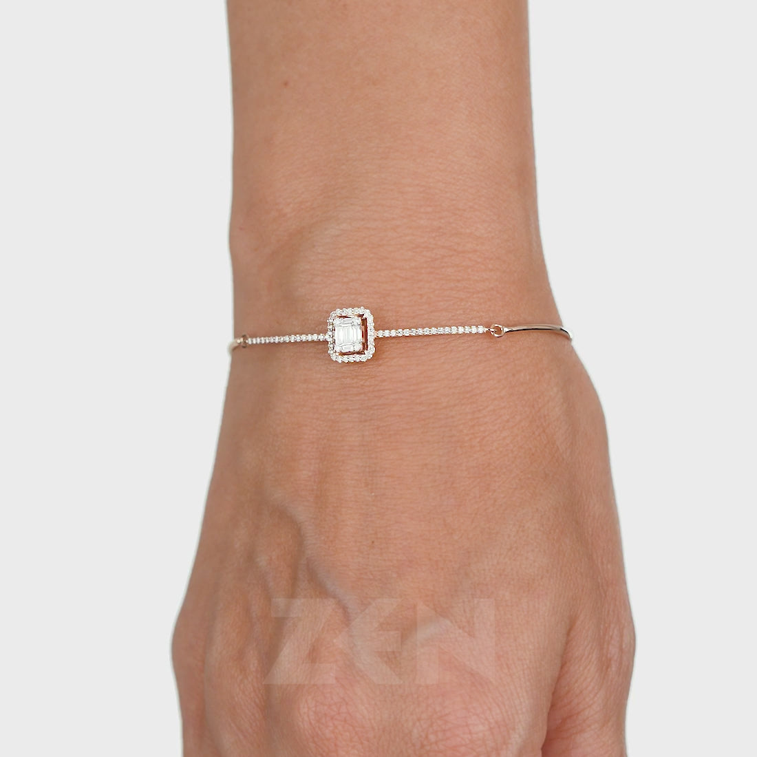 0.53 ct. Baguette Diamantarmband
