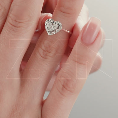 0.11 ct. Herz Diamantring