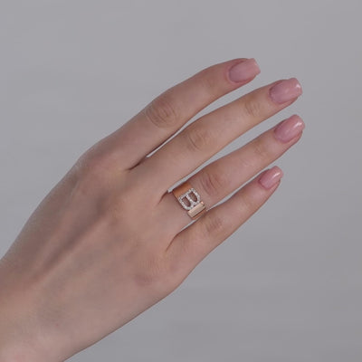 0.18 ct. Buchstabe B Diamantring