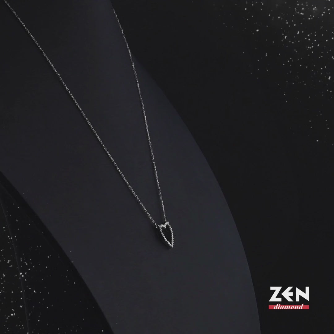 0.07 ct. Herz Diamant Halskette