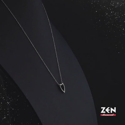 0.07 ct. Herz Diamant Halskette