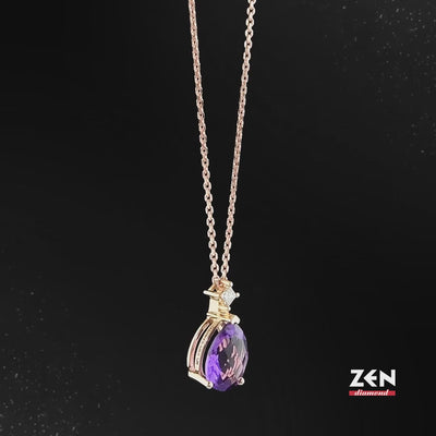 0.85 ct. Amethyst Halskette