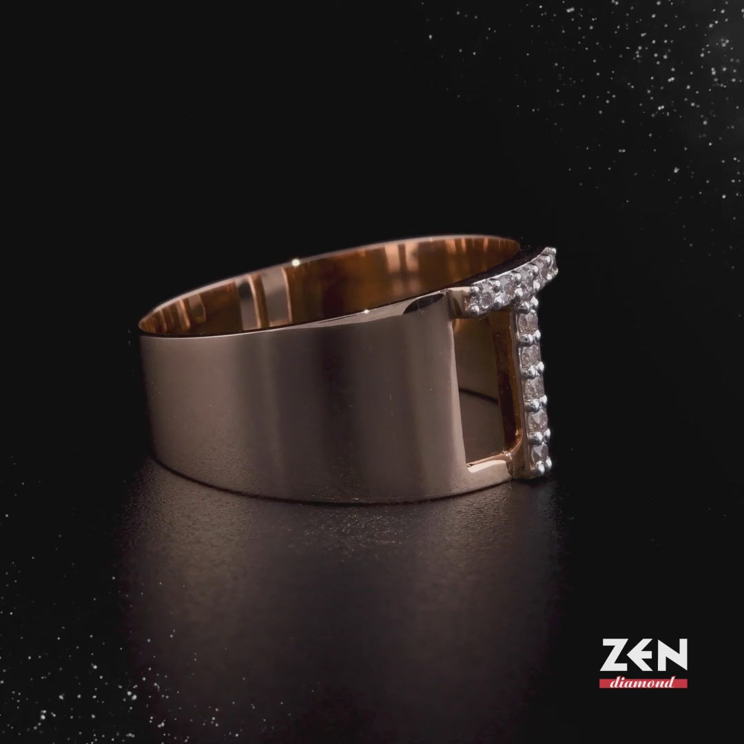 0.08 ct. Letter T Ring