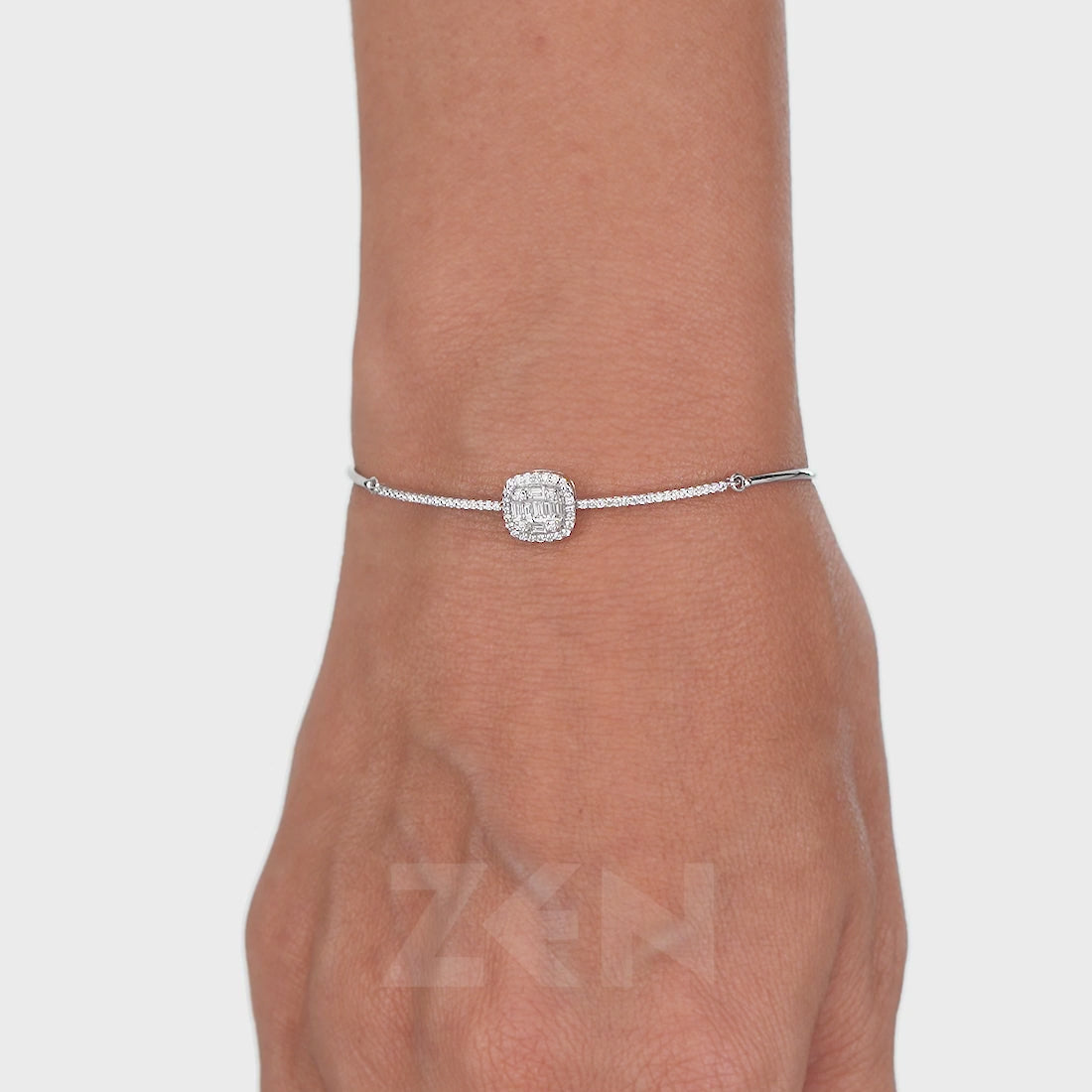 0.50 ct. Baguette Diamantarmband