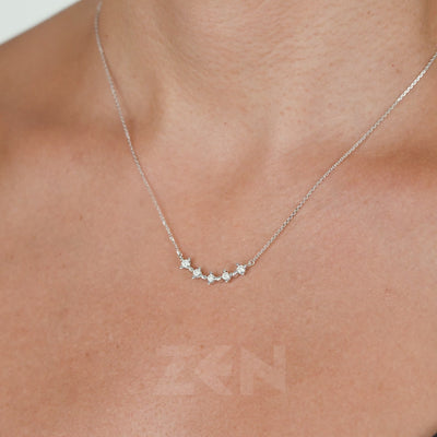 0.30 ct. Five Stones Diamond Necklace