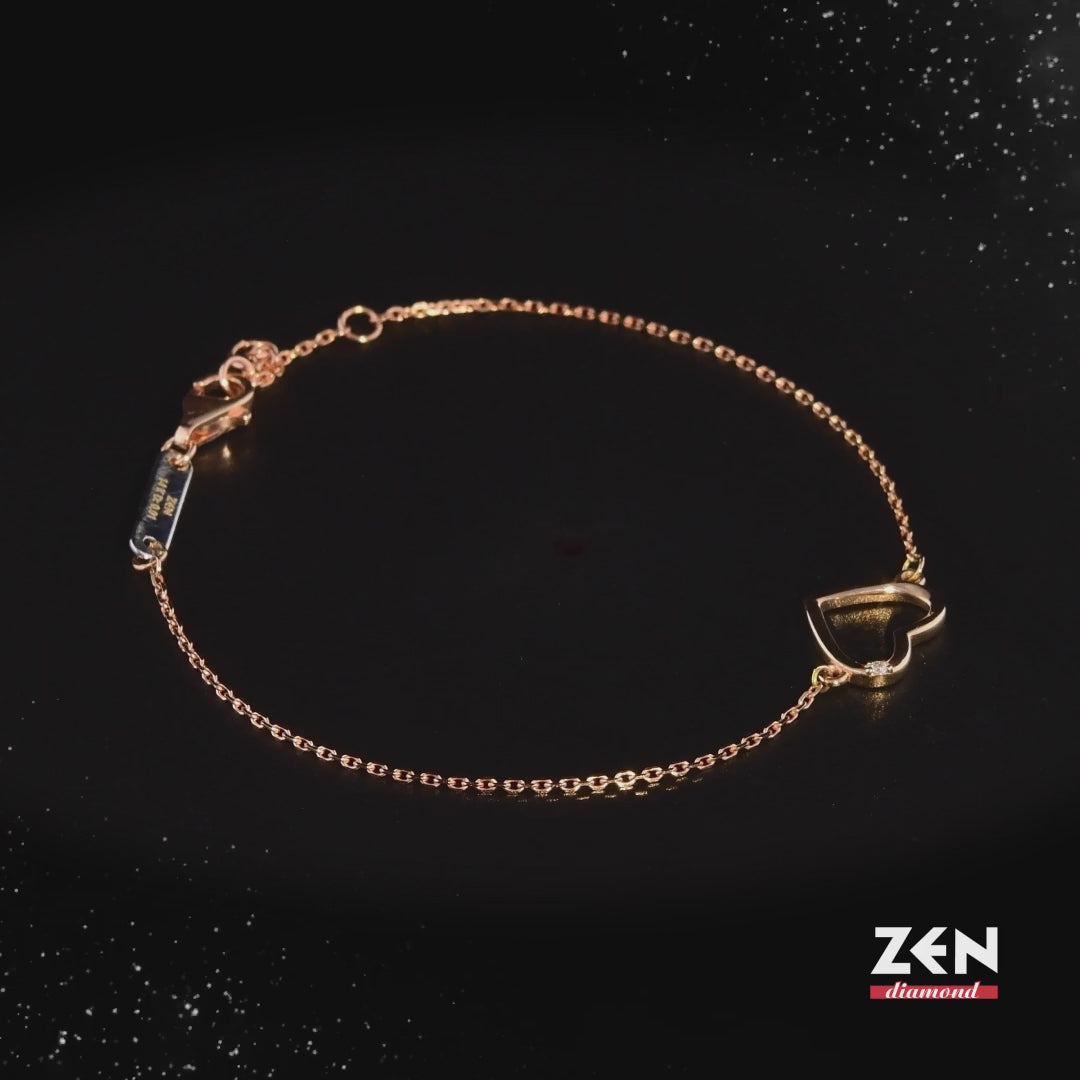 0.01 ct. Herz Diamantarmband