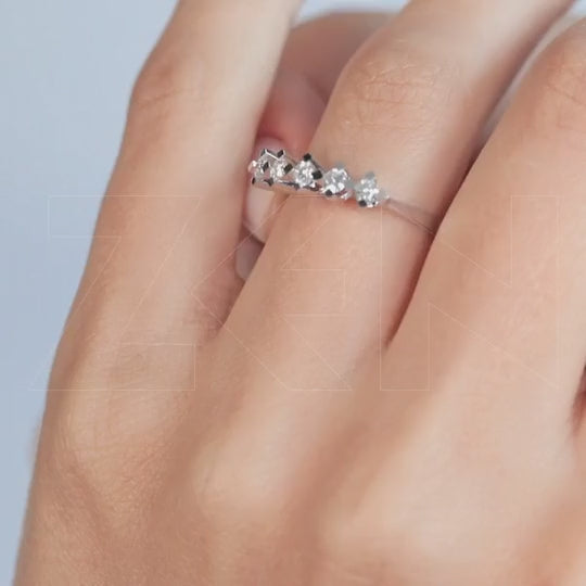 0.25 ct. Fünfstein Diamantring
