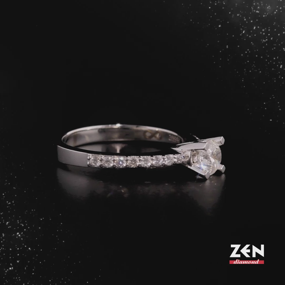 0.73 ct. Seitenstein Diamant Verlobungsring