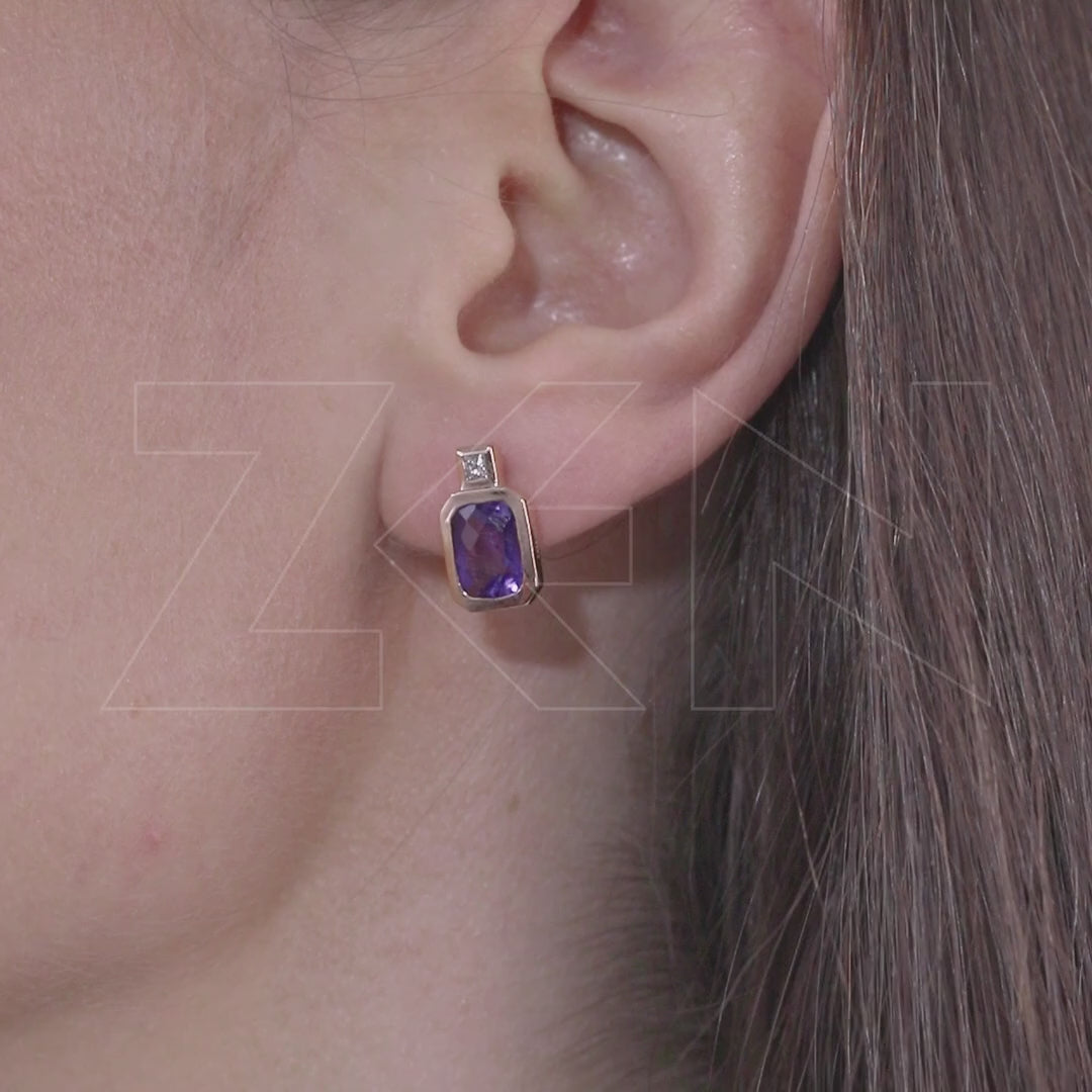 2.55 ct. Amethyst Earrings