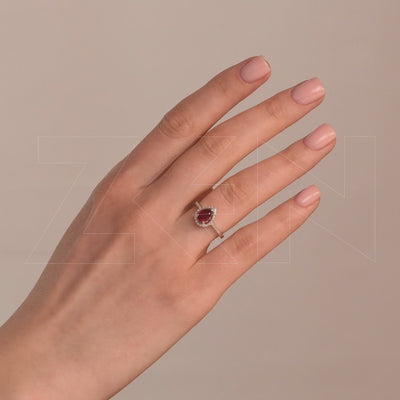 0.87 ct. Rubin Ring