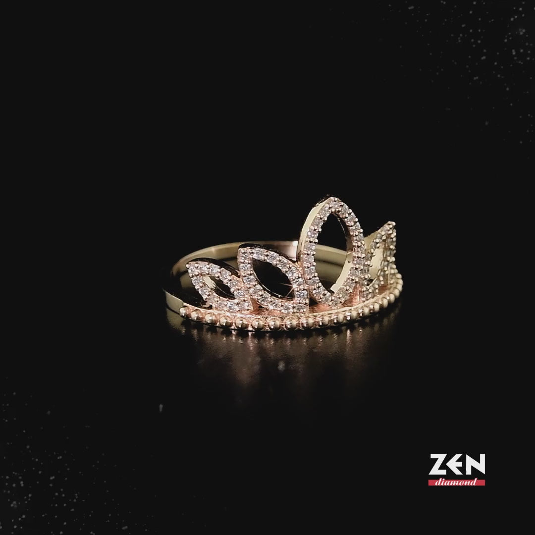 0.21 ct. Krone Diamantring