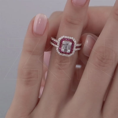 1.30 ct. Ruby Baguette Ring