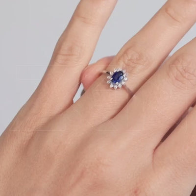 0.44 ct. Saphir Ring