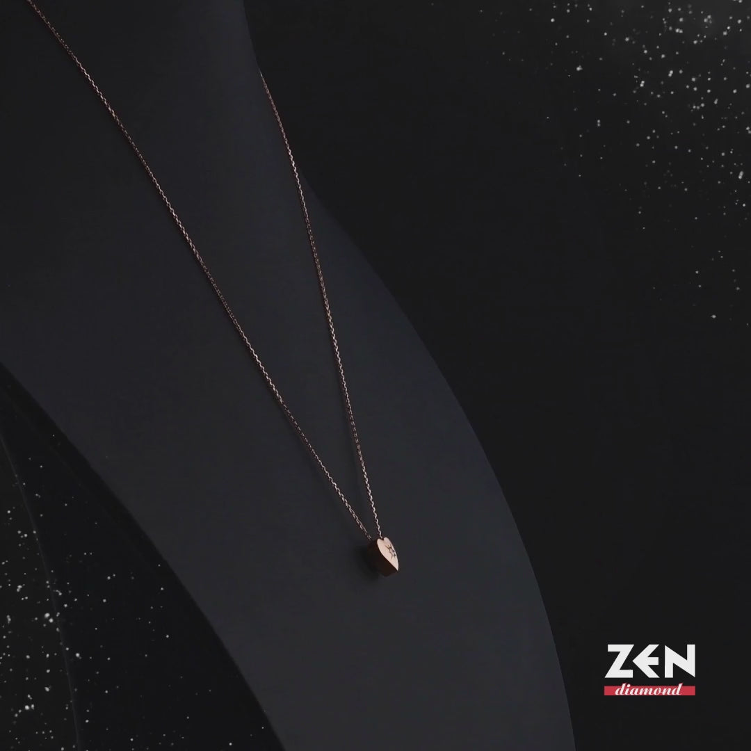 0.03 ct. Herz Diamant Halskette